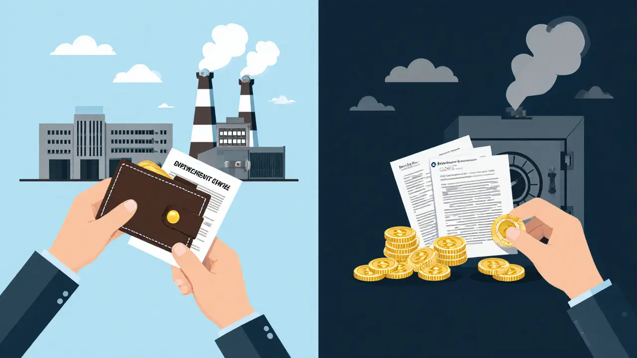 Contrasting safe investments and crypto risks with environmental impacts.