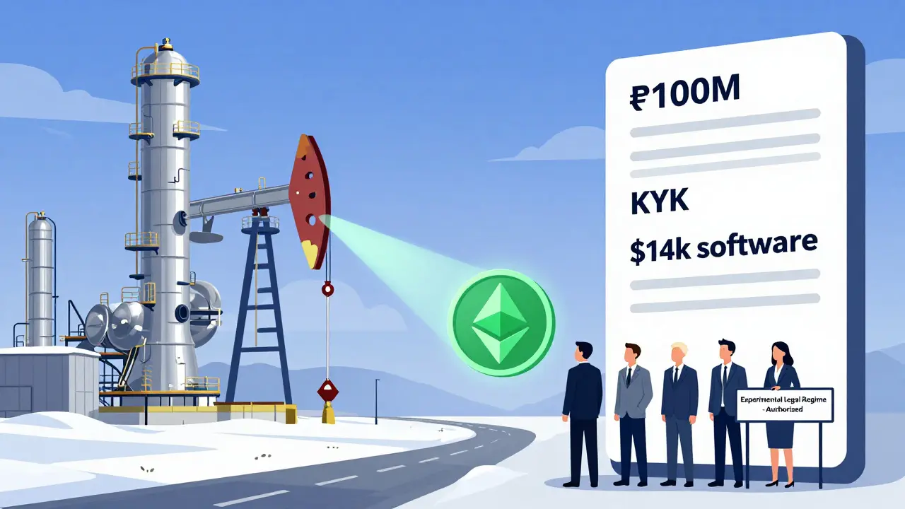 A Siberian oil refinery sending crypto payments internationally under the ELR program.