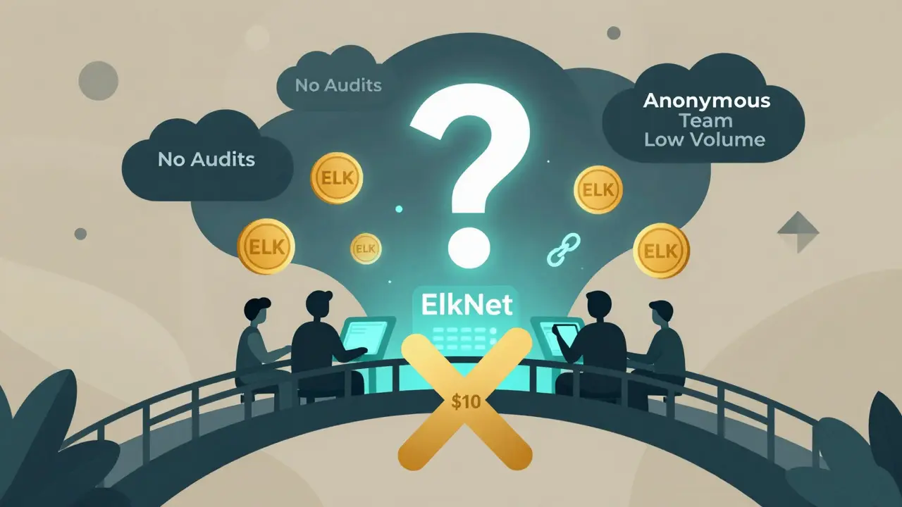 Anonymous developers maintaining a bridge while risks like no audits loom in the background.