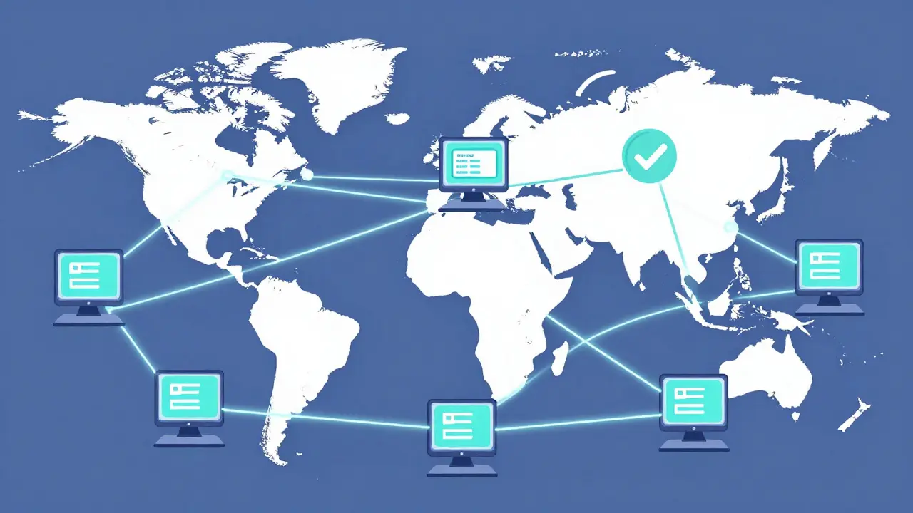 Global network of computers agreeing on a smart contract execution