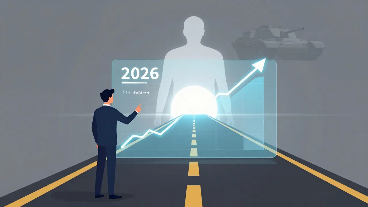 Analyst viewing a rising growth chart for Silk Stable while a ghost tank fades away.