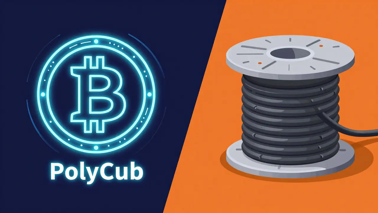 Comparison between a digital crypto token and industrial electrical cables