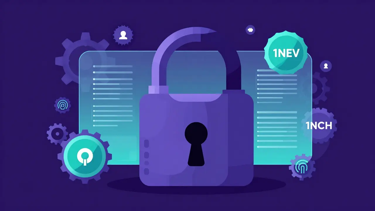 Conceptual art depicting secure non-custodial crypto trading
