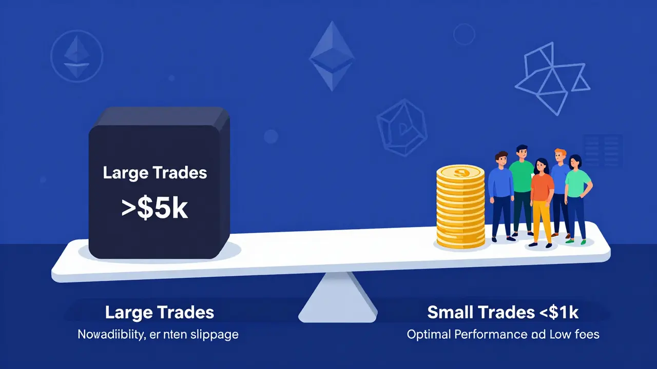 Comparison graphic showing Nowswap best for small trades under k