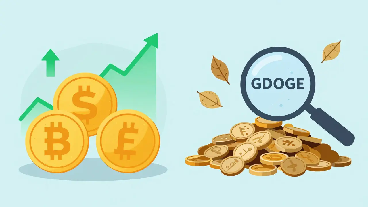 Comparison of active coins versus dormant GDOGE tokens