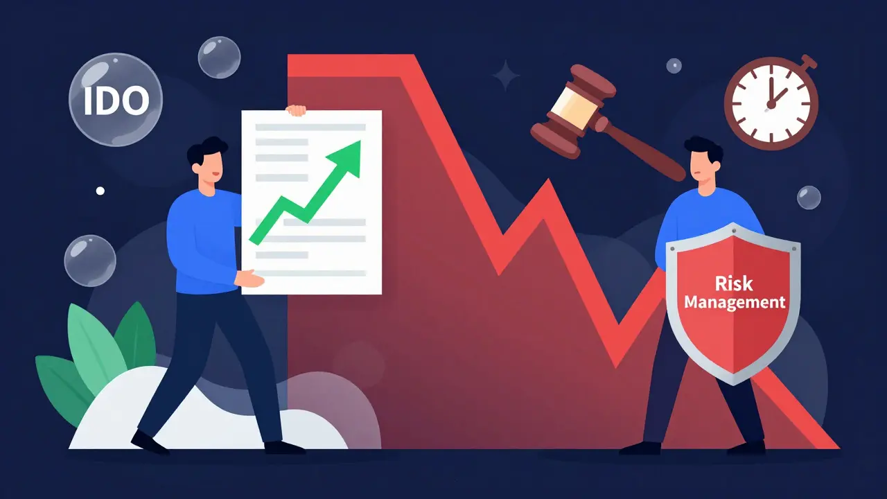 Crypto investment risks and market volatility illustrated