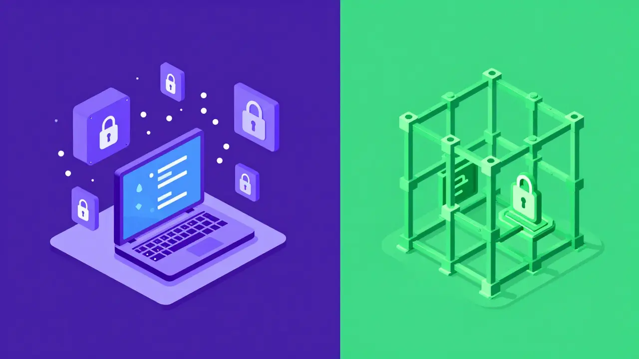 Graphic depicting quantum-resistant encryption shielding digital assets from threats.