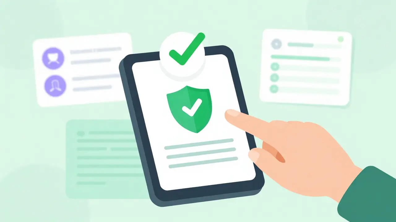 User engaging with secure wallet and quest cards in a flat illustration style