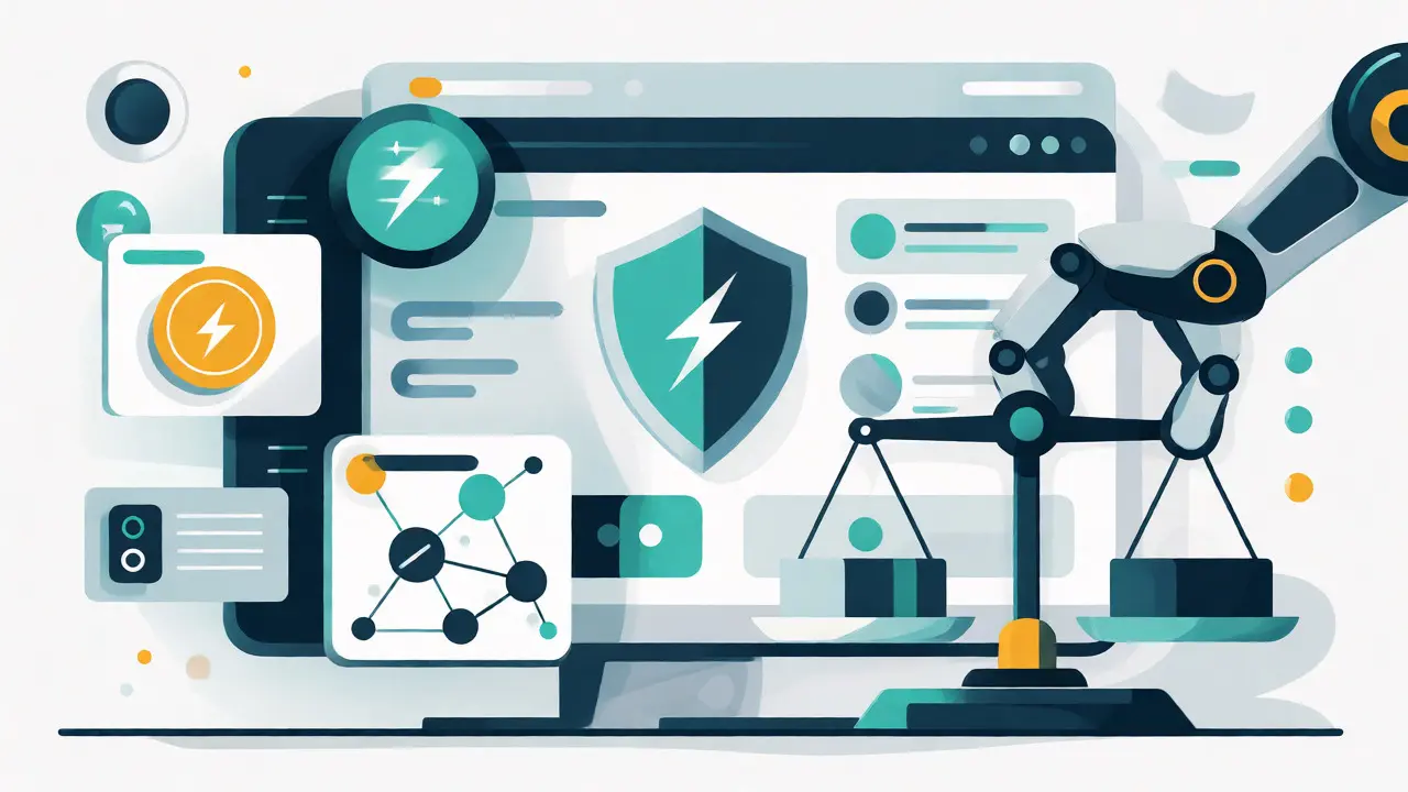 Abstract flat design of DeFi protocols managing crypto risk metrics