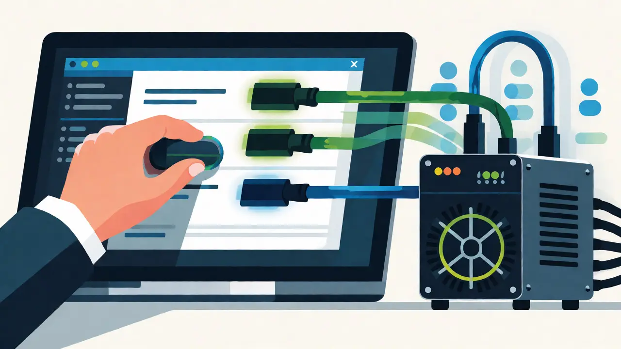 Hand configuring ASIC failover settings with connected cables
