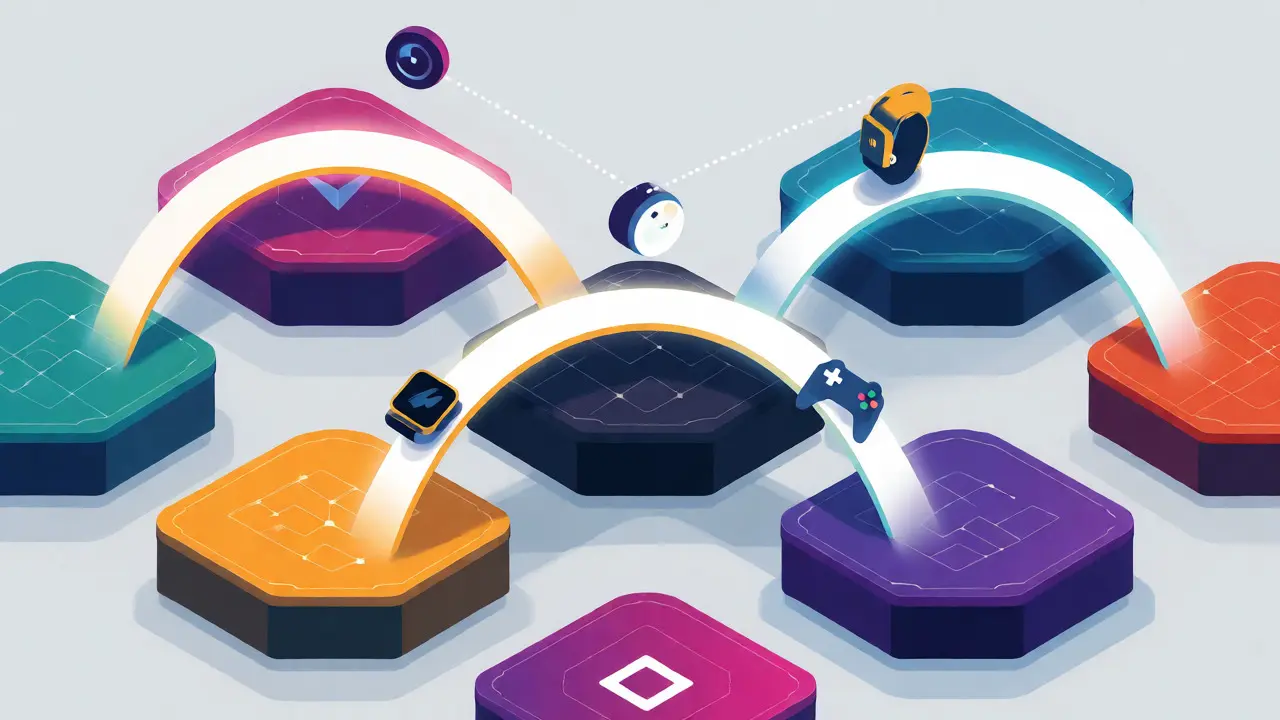 Cross-chain interoperability connecting IoT devices